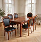 Comedor Rectangular Extensible de Madera 6 a 8 Sillas Tapizadas - Miniatura 4