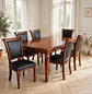 Comedor Rectangular Extensible de Madera 6 a 8 Sillas Tapizadas - Miniatura 7