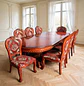 Comedor Clásico Retangular Retráctil de Madera con 8 Sillas - Miniatura 1