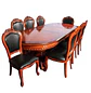 Comedor Clásico Retangular Retráctil de Madera con 8 Sillas - Miniatura 5