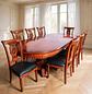 Comedor Clásico Retangular Retráctil de Madera con 8 Sillas - Miniatura 7