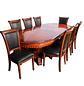 Comedor Clásico Retangular Retráctil de Madera con 8 Sillas - Miniatura 11