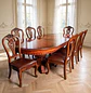 Comedor Clásico Retangular Retráctil de Madera con 8 Sillas - Miniatura 13