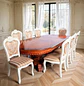 Comedor Clásico Retangular Retráctil de Madera con 8 Sillas - Miniatura 16
