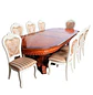 Comedor Clásico Retangular Retráctil de Madera con 8 Sillas - Miniatura 17