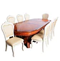 Comedor Clásico Retangular Retráctil de Madera con 8 Sillas - Miniatura 20