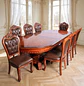 Comedor Clásico Retangular Retráctil de Madera con 8 Sillas - Miniatura 22