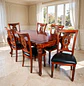 Comedor Clásico de Madera Caoba con 6 Sillas Tapizadas - Miniatura 7