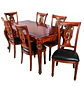 Comedor Clásico de Madera Caoba con 6 Sillas Tapizadas - Miniatura 8
