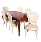 Comedor Clásico de Madera Caoba con 6 Sillas Tapizadas - Miniatura 20