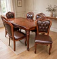 Comedor Clásico de Madera Caoba con 6 Sillas Tapizadas - Miniatura 22