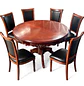 Comedor Redondo de 6 Sillas en Madera de Roble Americano - Miniatura 8