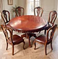 Comedor Redondo de 6 Sillas en Madera de Roble Americano - Miniatura 10