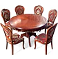 Comedor Redondo de 6 Sillas en Madera de Roble Americano - Miniatura 17