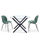 Set de Terraza de 2 Sillas y Mesa Redonda de Vidrio 110 cm - Miniatura 15