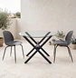 Set de Terraza de 2 Sillas y Mesa Redonda de Vidrio 110 cm - Miniatura 1