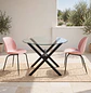 Set de Terraza de 2 Sillas y Mesa Redonda de Vidrio 110 cm - Miniatura 8