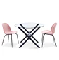 Set de Terraza de 2 Sillas y Mesa Redonda de Vidrio 110 cm - Miniatura 9