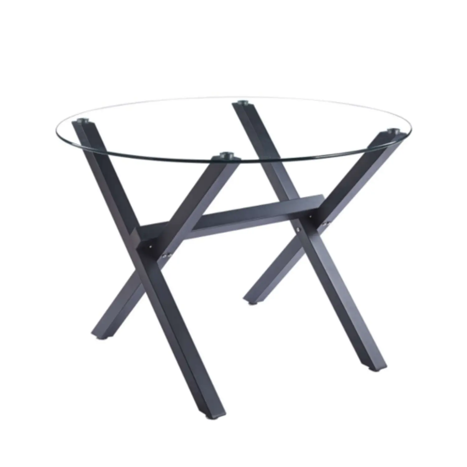 Set de Terraza de 2 Sillas y Mesa Redonda de Vidrio 110 cm 20