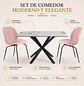 Set Comedor Madrid con 2 Sillas Beetle Patas Negra - Miniatura 2