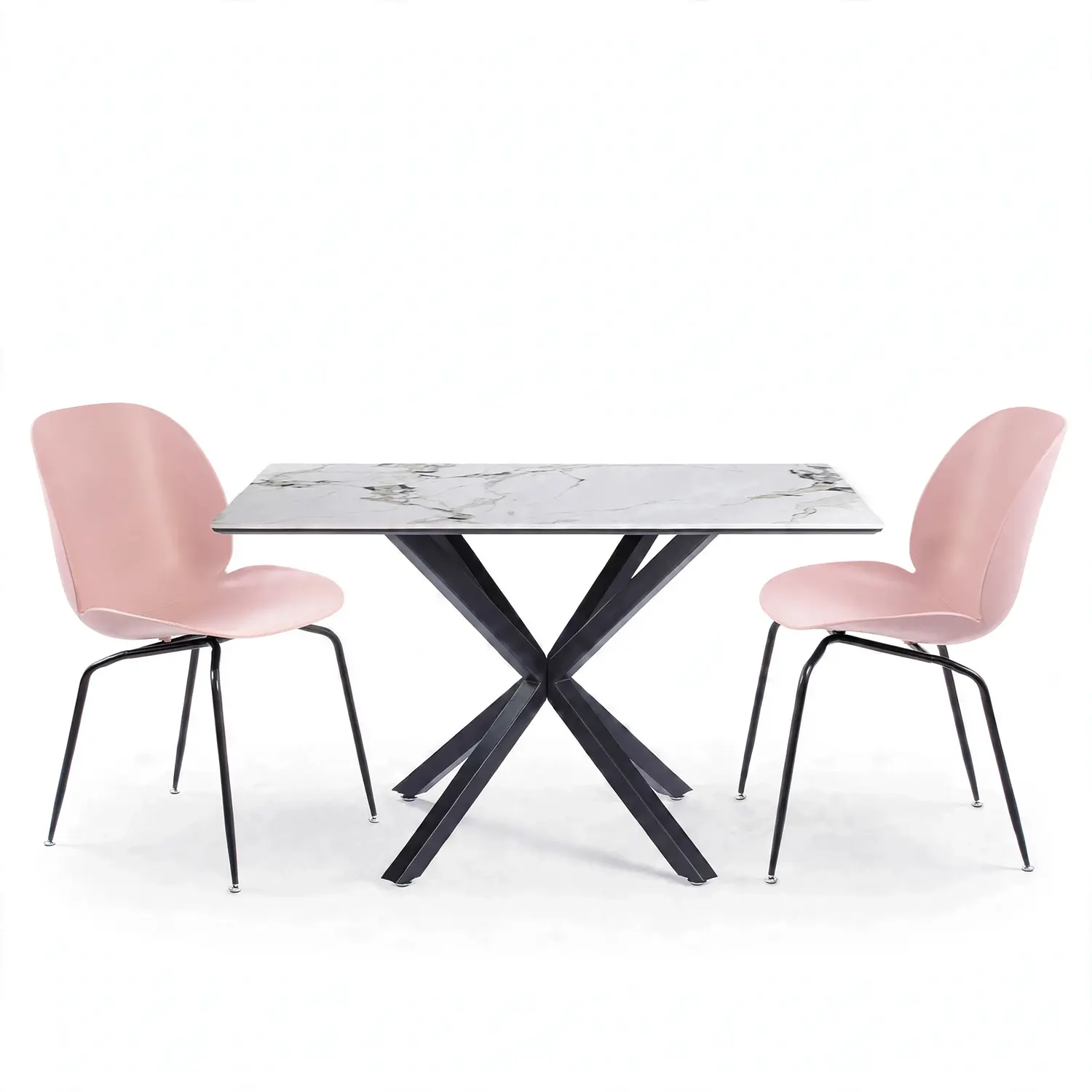 Set Comedor Madrid con 2 Sillas Beetle Patas Negra 3