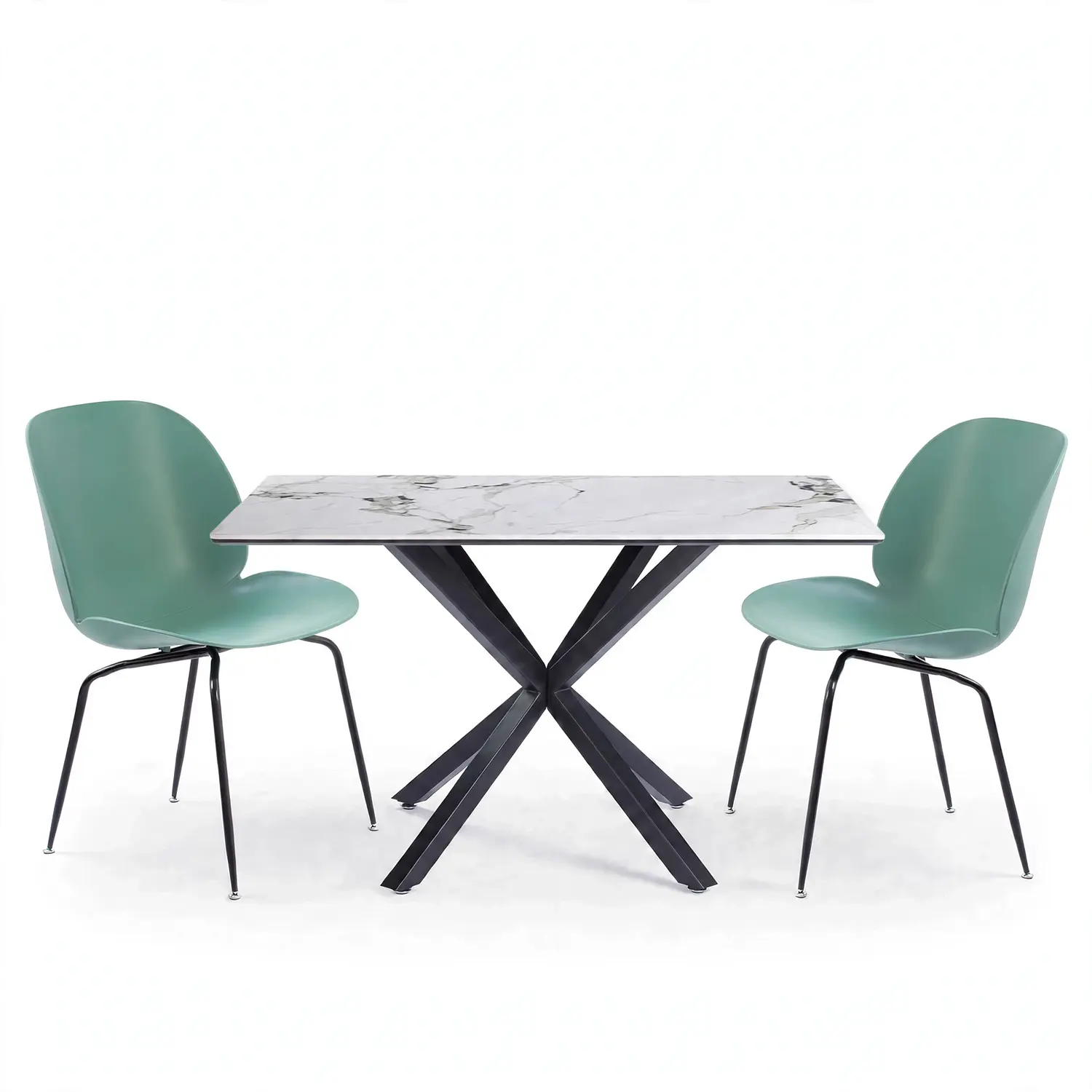 Set Comedor Madrid con 2 Sillas Beetle Patas Negra 15