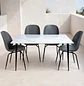 Set Comedor 4 Sillas Beetle y Mesa Rectangular Tipo Mármol  - Miniatura 14