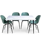 Set Comedor 4 Sillas Beetle y Mesa Rectangular Tipo Mármol  - Miniatura 9