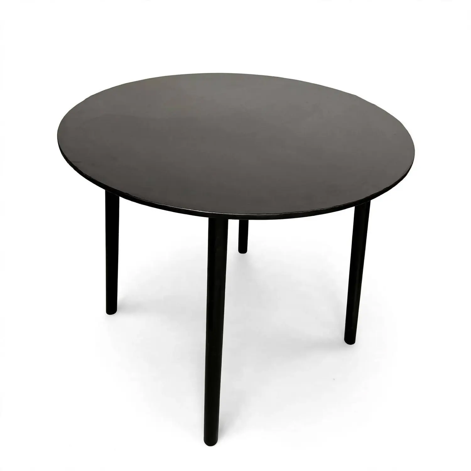 Set 4 Sillas Beetle y Mesa Redonda Negra de Madera 20