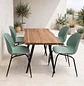 Set Comedor 4 Sillas Beetle y Mesa Rectangular de Madera - Miniatura 1