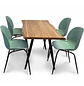 Set Comedor 4 Sillas Beetle y Mesa Rectangular de Madera - Miniatura 2