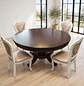 Comedor Redondo Clásico de Madera Caoba con 4 Sillas - Miniatura 22
