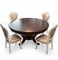 Comedor Redondo Clásico de Madera Caoba con 4 Sillas - Miniatura 23