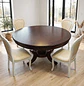 Comedor Redondo Clásico de Madera Caoba con 4 Sillas - Miniatura 13