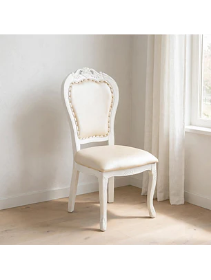 Silla Comedor Grecia Blanca de Madera Americana Clásica