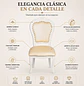 Silla Comedor Grecia Blanca de Madera Americana Clásica - Miniatura 2