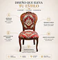 Silla Comedor Florencia Madera Clásica Tapizada Elegante - Miniatura 2
