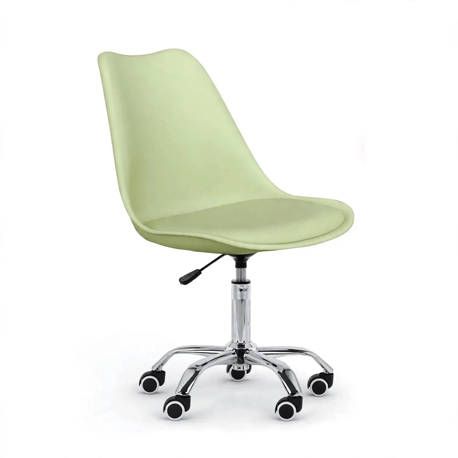 Silla Tulip con Ruedas Giratoria para Oficina, Salón de belleza y Manicura  9