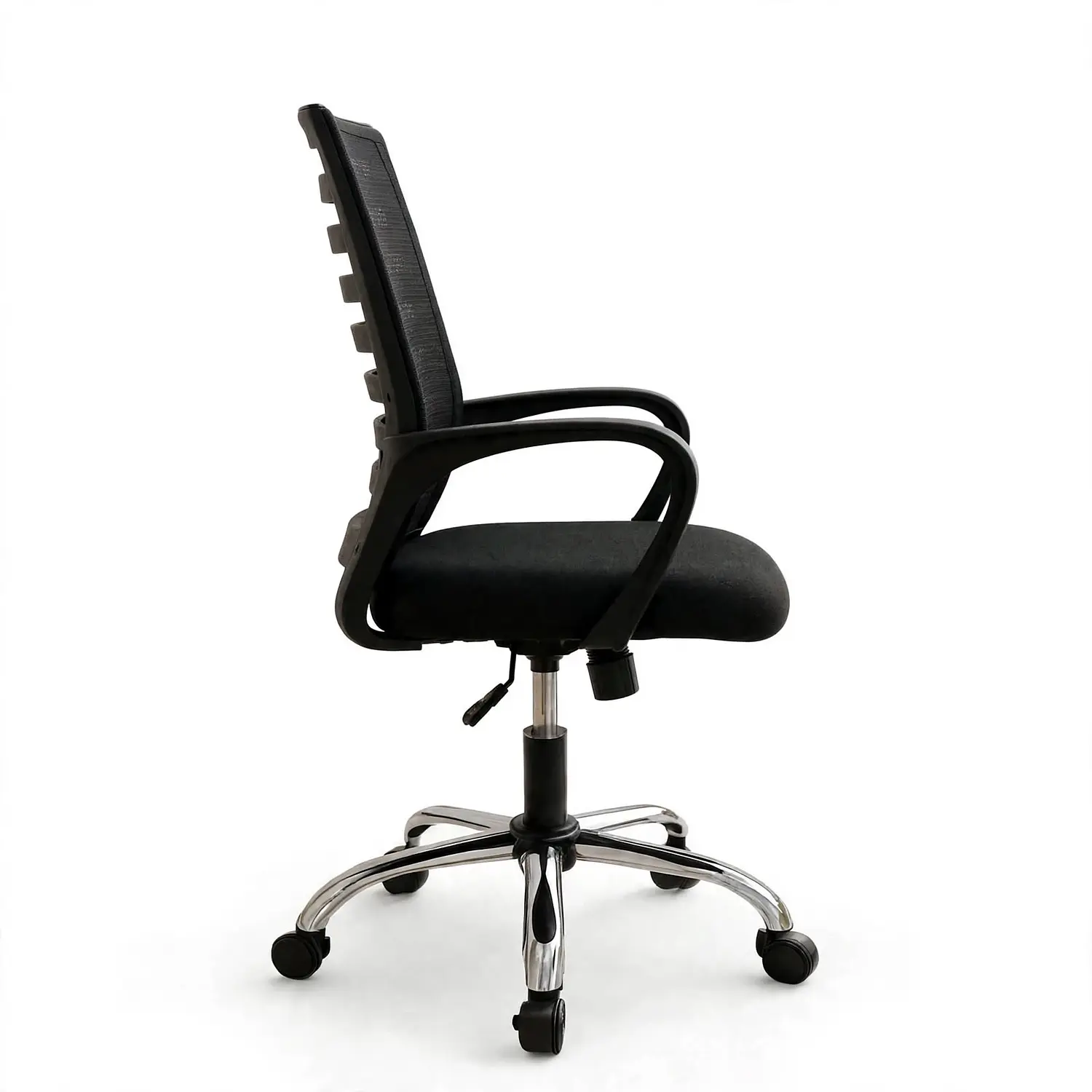 Silla de Escritorio Secretarial Ergonómica Negra con Brazos 5