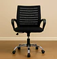Silla de Escritorio Secretarial Ergonómica Negra con Brazos - Miniatura 4