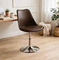 Silla de Manicure Profesional Tulip Cafe con Base Cromada para Salón de Belleza - Miniatura 1