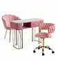 Set de Manicura Profesional Rosado con Mesa y 2 Sillas Fija y con Ruedas - Miniatura 3