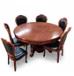 Comedor Redondo 6 Sillas de Madera Clásico Elegante - Miniatura 2