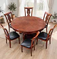 Comedor Redondo 6 Sillas de Madera Clásico Elegante - Miniatura 4
