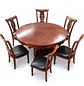 Comedor Redondo 6 Sillas de Madera Clásico Elegante - Miniatura 5