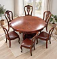 Comedor Redondo 6 Sillas de Madera Clásico Elegante - Miniatura 10
