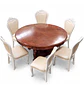 Comedor Redondo 6 Sillas de Madera Clásico Elegante - Miniatura 14