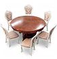Comedor Redondo 6 Sillas de Madera Clásico Elegante - Miniatura 20