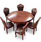 Comedor Redondo 6 Sillas de Madera Clásico Elegante - Miniatura 23
