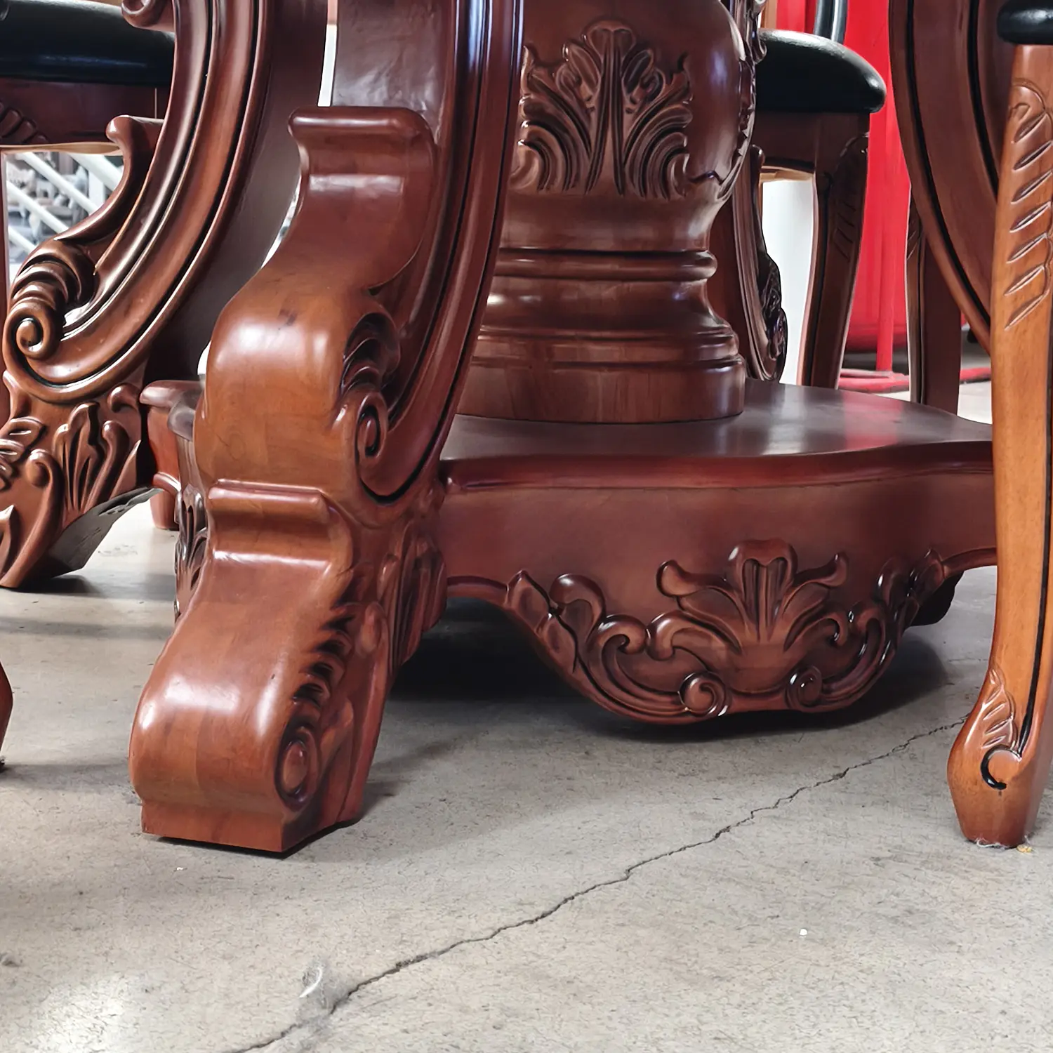 Comedor Redondo 6 Sillas de Madera Clásico Elegante 26